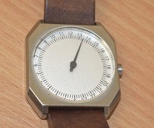 funktionstüchtige Schweizer Slow Jo Einzeiger-Armbanduhr