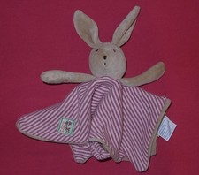 Moulin Roty Schmusetuch Hase rosa gestreift