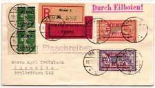 Memel 29y u.a. auf Brief als