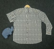 Indian Schwarz Baumwolle Herren Hemden Hochzeitskleid 2XL Größe Jungen Bräutigam