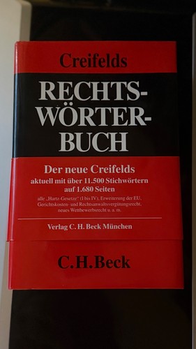 Rechtswörterbuch creifelds - rechtswörterbuch,