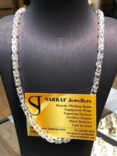 925 Sterlingsilber 6 mm Massiv Herren König Byzantinische Kette Halskette 22" 24" 26" 28"