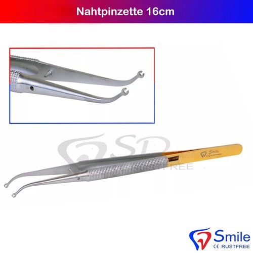 Nahtpinzette pinzette gebogen - pinzette,
