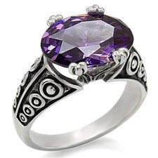 Ovaler ring 81ct amethyst - 5,81ct,