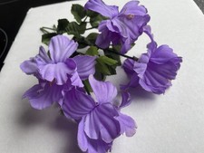 Lila Blüten Seidenblumen Kunstblumen Künstliche Blumen - 4 Stück