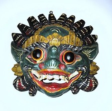 balinesische Barong Maske leichtes Holz geschnitzt Original Bali
