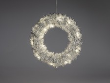 LED-Kranz Silber 30 cm –
