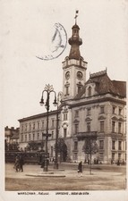 Warschau Warszawa AK uralt Ratusz Rathaus Fußgänger Polen Polska 2511117