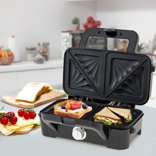 3in1 Elektrisch Sandwichmaker 1200W Waffeleisen Panini-Presse Sandwichtoaster