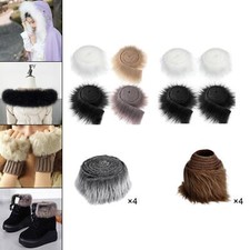 4x Kunstfell Shaggy Fell Kostüm Spielzeug Künstlich für Hut Schuhe Kleidung Cosplay