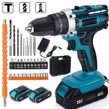 Mit 2 Akkus Für Makita Akku-Schlagbohrschrauber 20V Akkuschrauber Set in Koffer