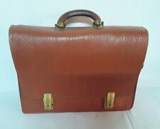 Alte Aktentasche Vintage Leder Tasche Schultasche braun Mappe 