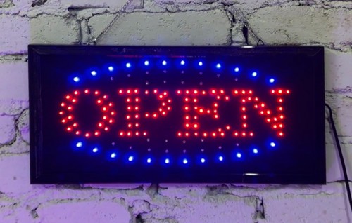 Werbung werbeschild led open - werbung,
