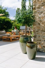 Geländer Blumentopf