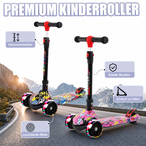 Led blinkräder kinderroller - led,
