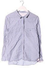 ESPRIT Langarmhemd Damen Hemd Gr. DE 38 graublau-weiß-grau Casual-Look