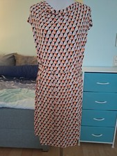 Kappahl Shirtkleid Gr 40 Orange Weiß Schwarz