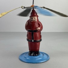 Alter Blechspielzeug-Kreisel "Flying Santa / Fliegender Weihnachtsmann", Deko