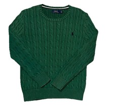 Polo Ralph Lauren Strickpullover Herren mit Zopfmuster in Grün Gr. S/Nr. 225
