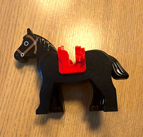 Lego pferd tier schwarz - lego, schwarz/rot