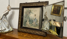 Triptychon Spiegel, antik, 1880, Klappspiegel, Bilder, Frankreich