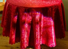 Tischdecken 160 cm rund rot 1