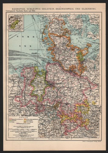 Landkarte map 1927 hannover - landkarte,