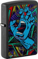 ZIPPO schwarz color Santa Cruz Artist Hand 60006414 Black Light Metall