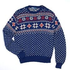 Polo Ralph Lauren Pullover XL Tall Schneeflockenpullover Fair Isle Leinenmischung Strick