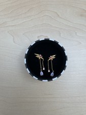 Wie neu: Thomas Sabo Ohrringe Blüte farbige Steine Sterlingsilber vergoldet