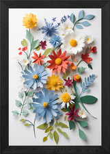 Papier Blumen gerahmt Wandbild