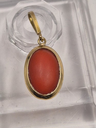 Koralle anhänger 750 gold 18k - anhänger,