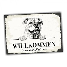 Hundeschild willkommen zuhause - willkommen,