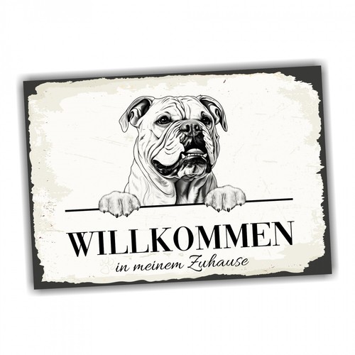 Hundeschild willkommen zuhause - hundeschild,
