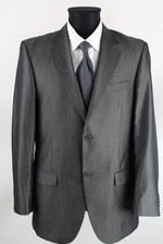 Bogie grau-glänzendes Sakko Gr.48/S Polyester Viskose Top Zustand