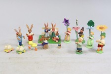 Konvolut Erzgebirge Figuren Holz bemalt ua Ostern Blumenkinder (GV447)