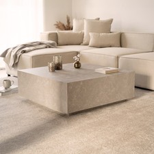 Couchtisch Marmor Wohnzimmertisch 95x95 Beige Tisch modern Sofatisch OUTLETWARE