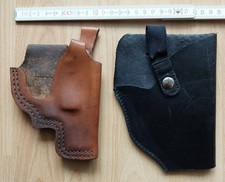 2 Stück Pistolen / Revolver Holster Leder
