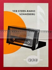 DDR RFT Reklame Prospekt VEB Stern Radio Sonneberg 1961 Taschenradio   ( F22306