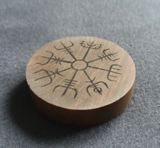 Flaschenöffner Kühlschrank Magnet Vegvisir Wikinger Kompass J5.21 Holz