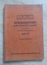 MWM Dieselmotoren AKD112 Betriebsanleitung und Ersatzteilliste