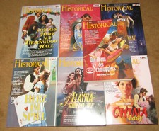 7 Historical, Historische Liebesromane Taschenbücher aus Nr. 120 bis 129- po727