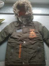 CAPT'N SHARKY Winterjacke Gr. 104/110 Kinder Jacke Winter braun orange *TOP*