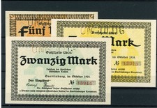 Quedlinburg 3 Scheine Notgeld UNGILTIG perforiert .......................2/29565