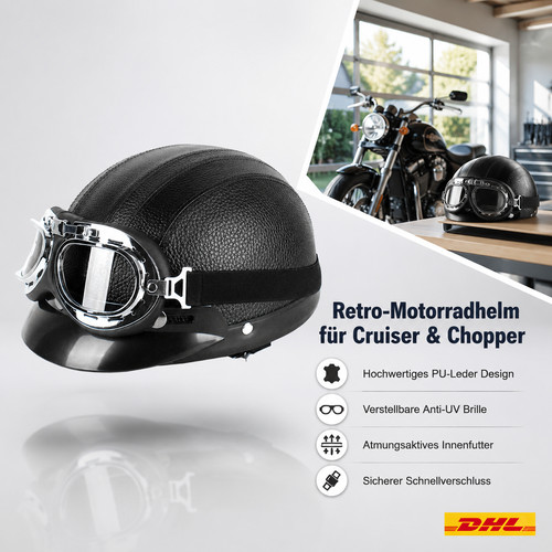 Harley stil motorradhelm retro - stil,