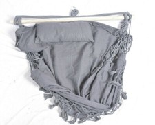 XXL Hängesessel Hängender Stuhl bis 150kg Hängematte Grau Baumwolle