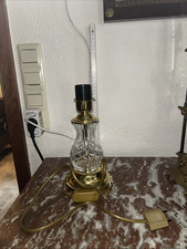 Lampenfuß Tischlampe Messing Bleikristall 