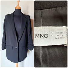 NEU Blazer Longblazer Gr. S von MNG schwarz Krempelärmel legere Passform