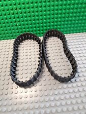 2x Lego Technic Raupen,  Bagger Gummi Kette Schwarz, 36 Zähne, Stolle. Schwarz