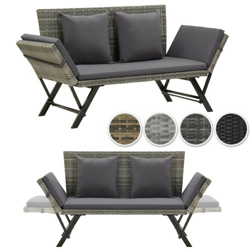 Gartenbank poly rattan - poly,